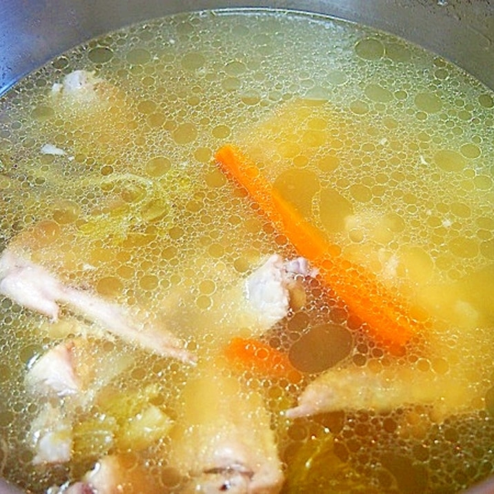 チキンスープストック レシピ 作り方 By よっちごはん 楽天レシピ